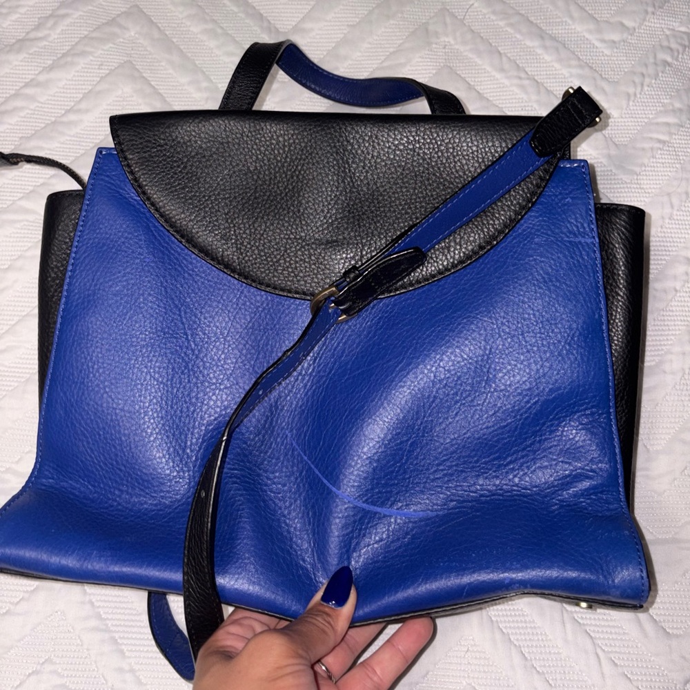 Kate spade Saturday , Stylish Black and Blue Women's leather  Bag